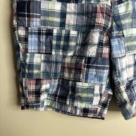 Brooks Brothers Bermuda Shorts Mens 38 Madras Plaid 100% Cotton Patchwork Preppy - Picture 5 of 11